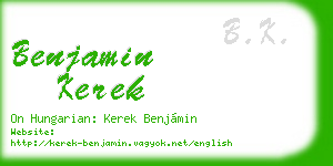 benjamin kerek business card