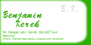 benjamin kerek business card